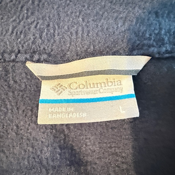 Columbia Men’s Blue Fleece Jacket Zipper Front Long Sleeve: Size - Large - Picture 8 of 10